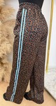 LEOPARD STRIPE PANTS ICEBLUE