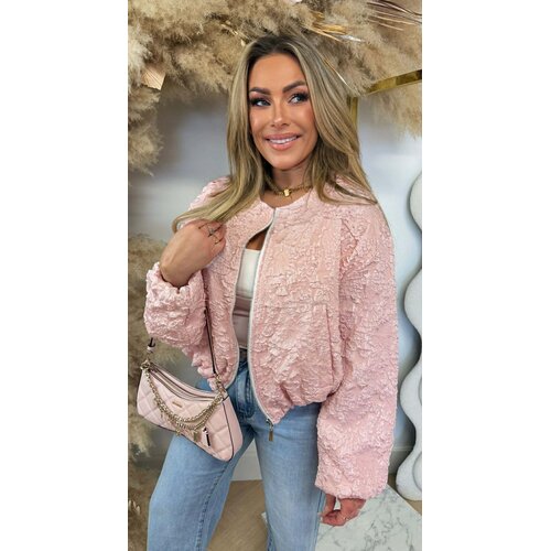 ALL OVER FLOWER BOMBERJACKET PINK