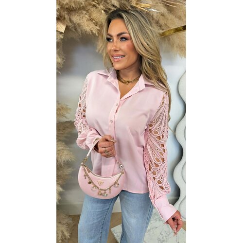 VENESSA LACE MOUW BLOUSE 6308 PINK