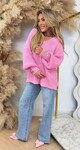 BUTTON KNITTED SWEAT PINK