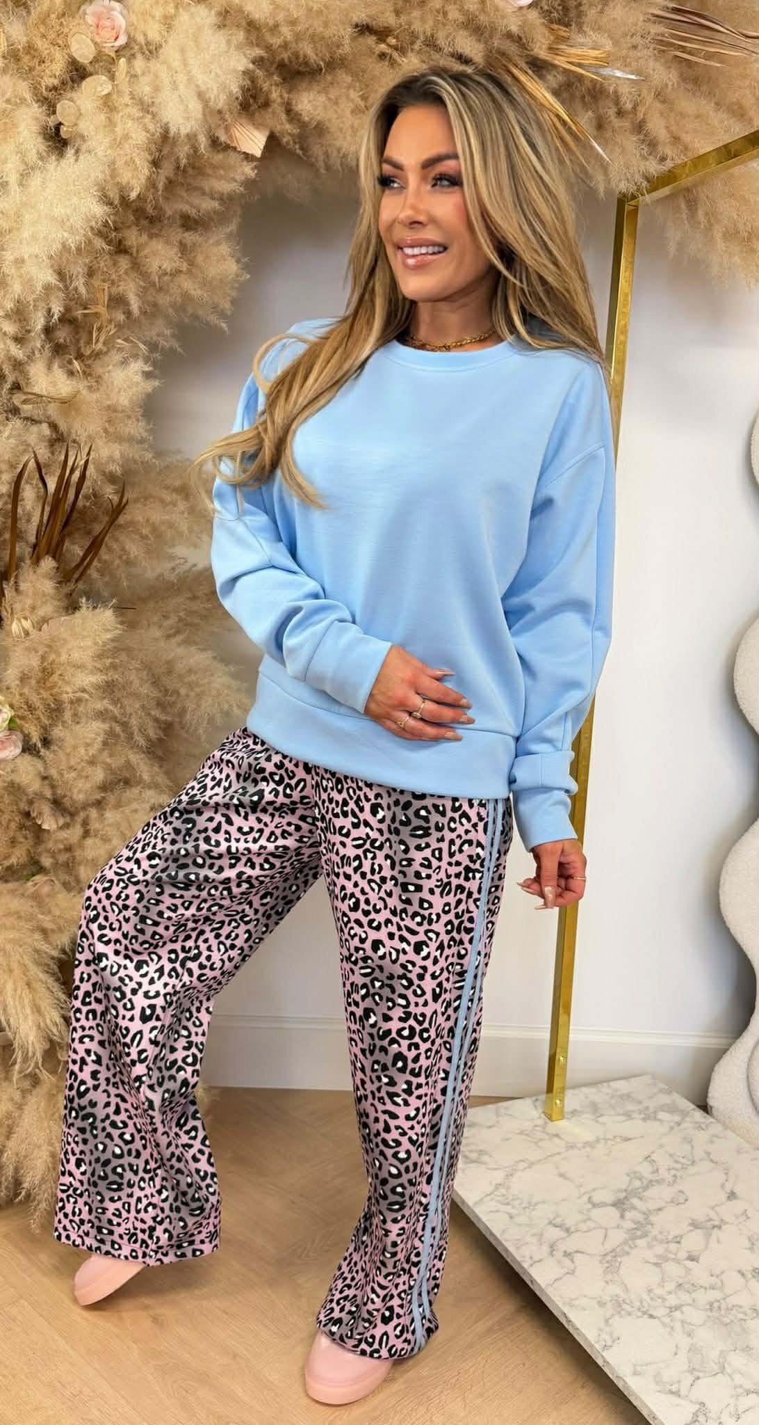 GIRL LEOPARD NEON SET BLUE