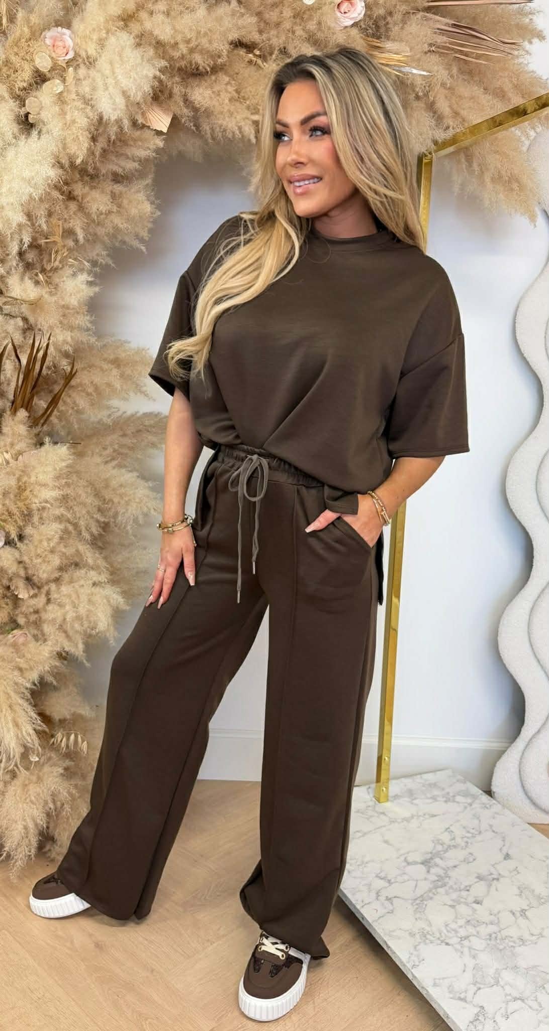 LUCA SPLIT 2 PIECE SET CHOCO