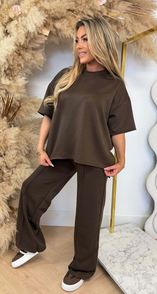 LUCA SPLIT 2 PIECE SET CHOCO