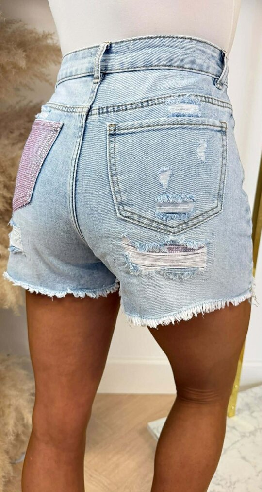 BESTSELLER PINK POCKET SHORT 1552 BLUE/PINK