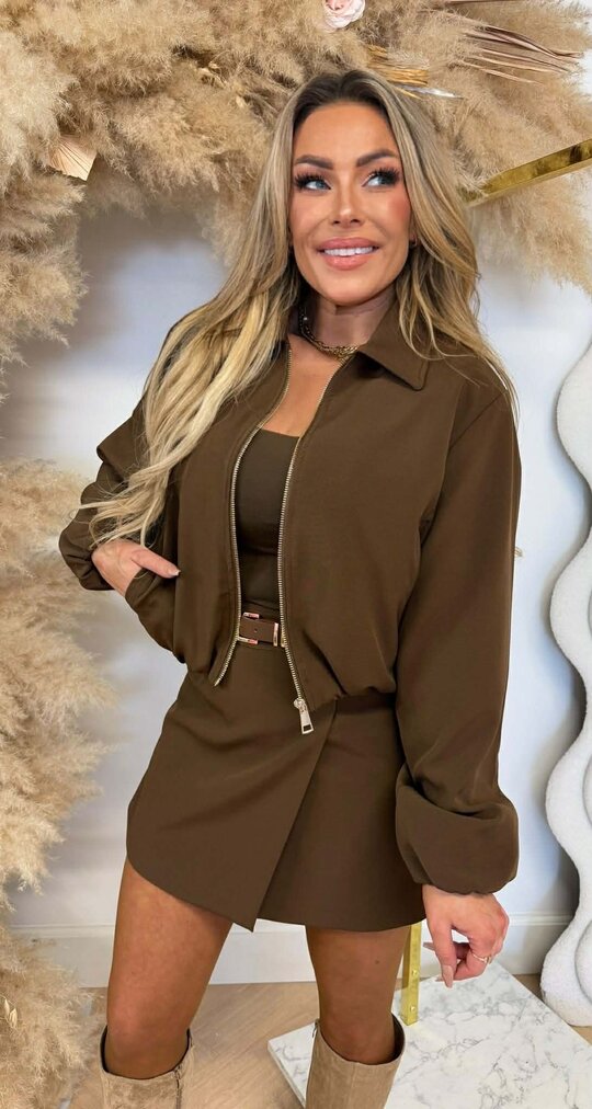 LUXURY ZIPPER JACKET 6228 CHOCO