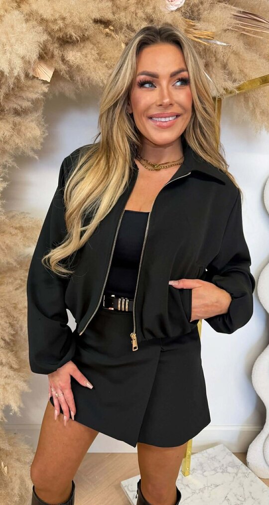 LUXURY ZIPPER JACKET 6228 BLACK