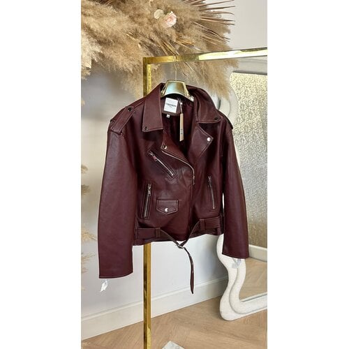 MUSTHAVE LEATHER LOOK JACKET 2169 BURGUNDY
