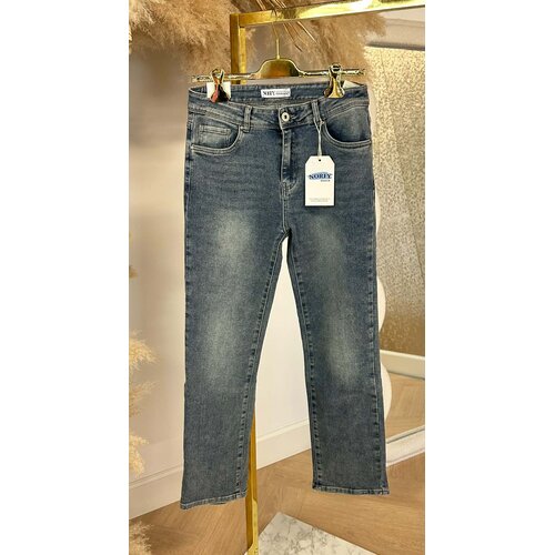 HIGH WAIST STRAIGHT LEG JEANS K893-1 JEANSBLUE