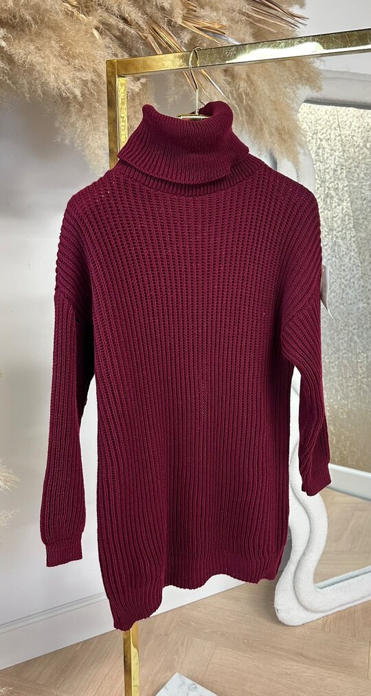 BASIC BESTSELLER KOL LONG SWEAT BORDEAUX