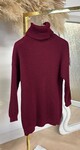 BASIC BESTSELLER KOL LONG SWEAT BORDEAUX