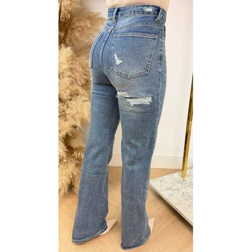 STRAIGHT WIDE JEANS 528-1 DENIMBLUE