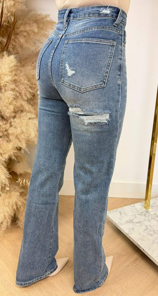STRAIGHT WIDE JEANS 528-1 DENIMBLUE