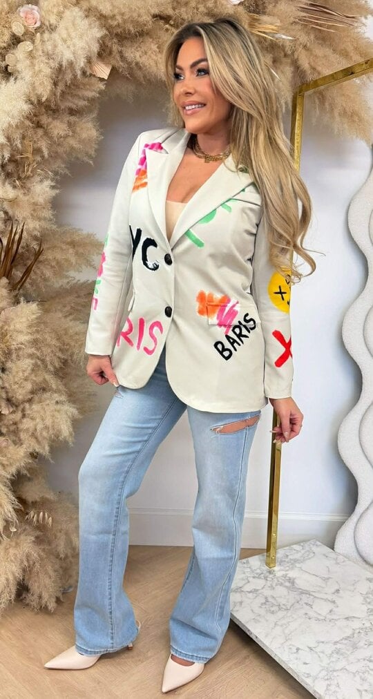 GRAFFI SMILE BLAZER BEIGE