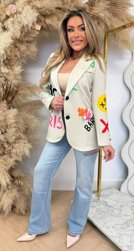 GRAFFI SMILE BLAZER BEIGE