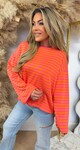 STRIPE LONGSLEEVE TEE ORANGE