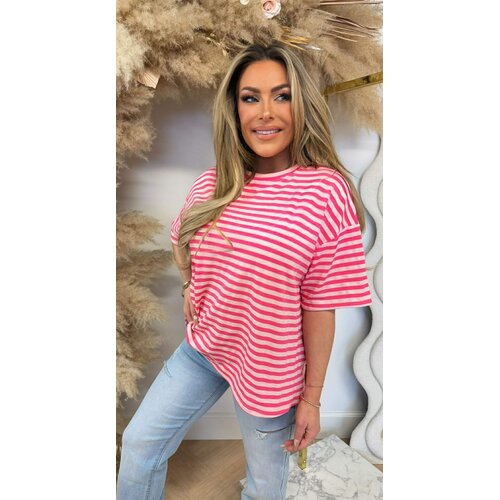 PERFECT STRIPE TEE PINK