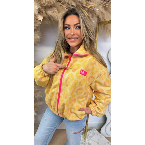 COLORFUL LEO PRINT JACKET YELLOW