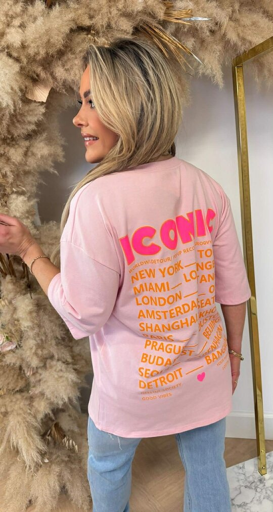 ICONIC TEE * L * PINK