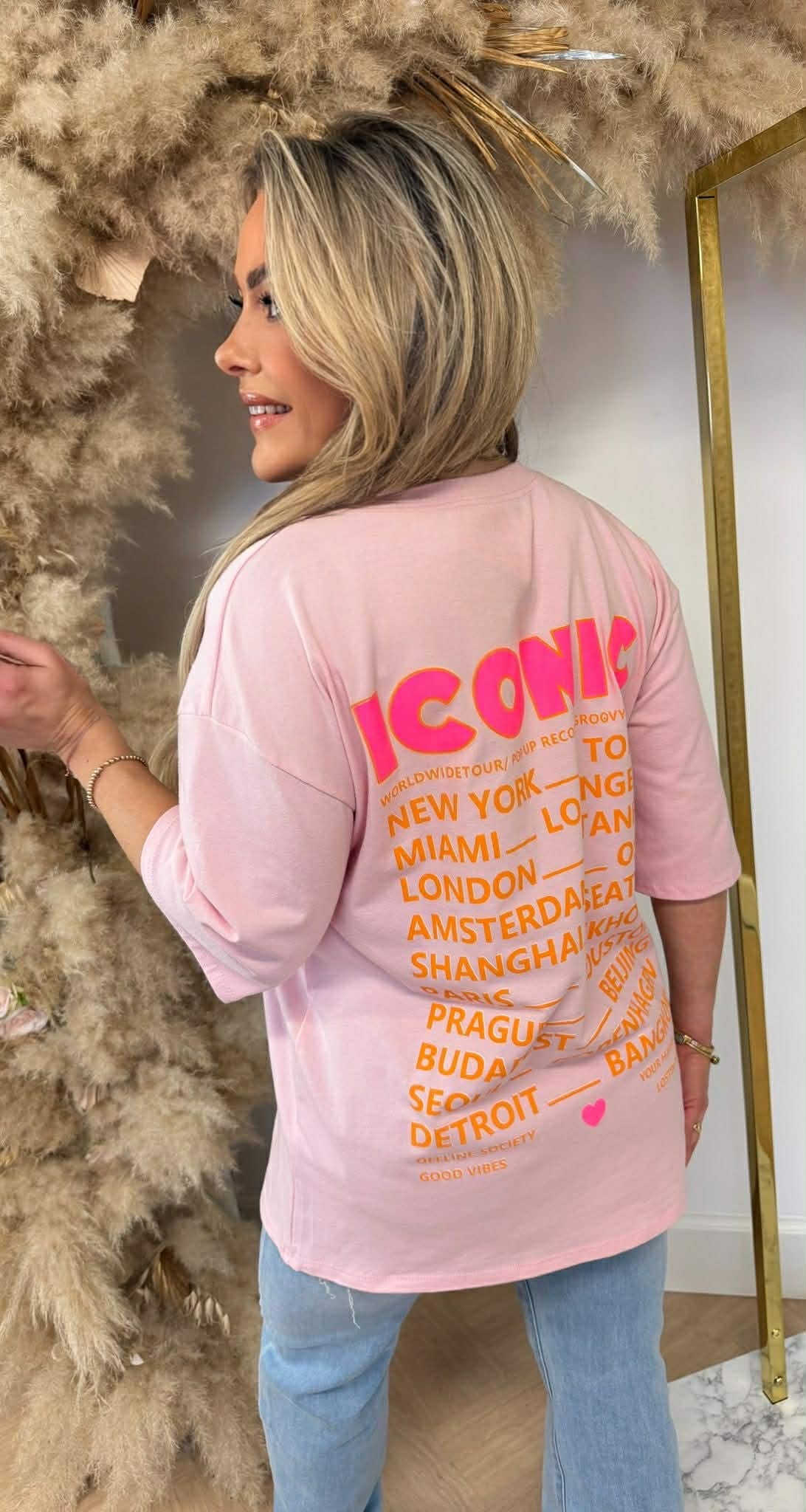 ICONIC TEE * L * PINK