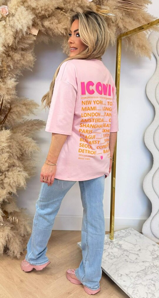 ICONIC TEE * L * PINK
