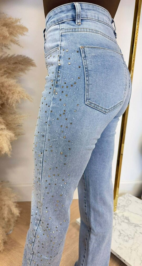 SPARKLE WIDE LEG JEANS 3250 DENIMBLUE