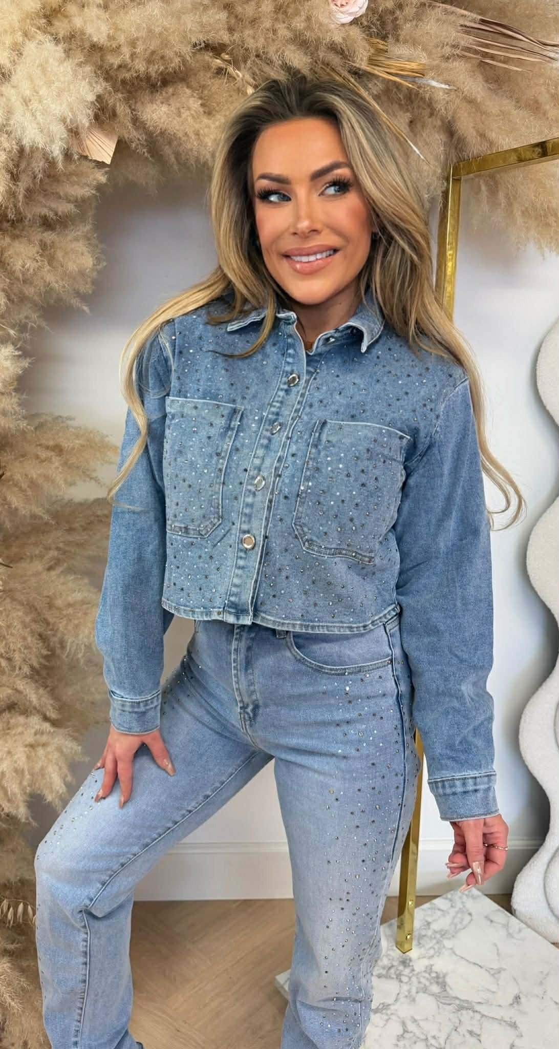 SPARKLE DENIM JACKET 3251 DENIMBLUE