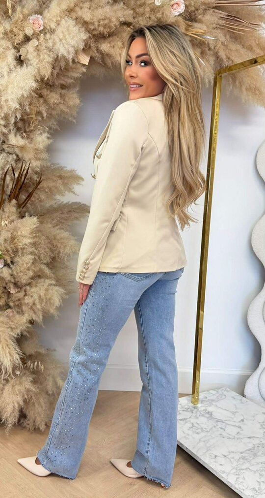 ITALY BUTTON BLAZER BEIGE