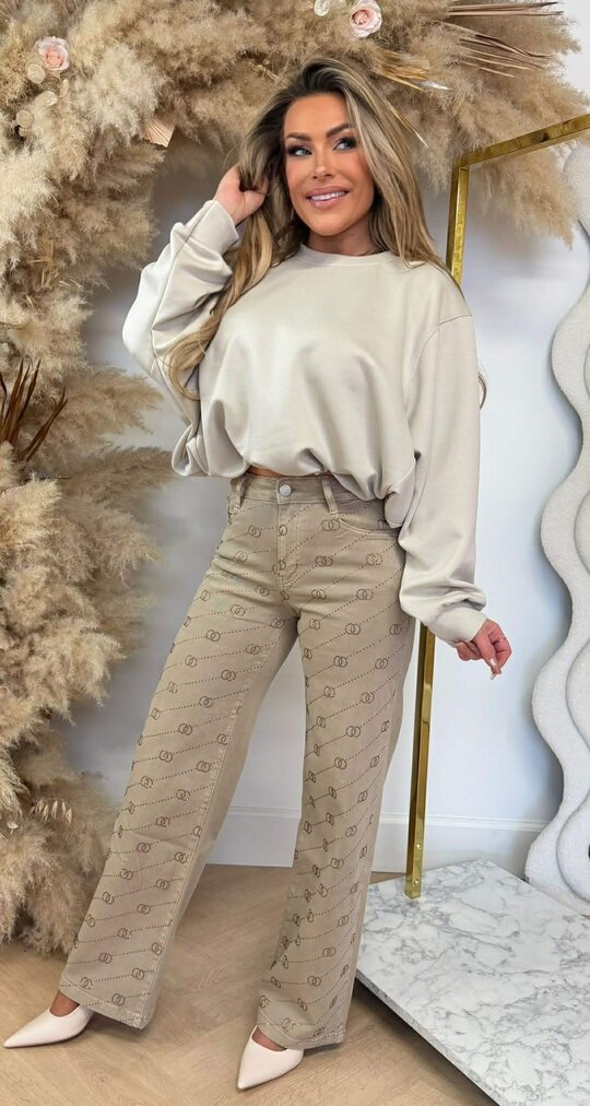 ISABEL CROPPED SWEAT BEIGE