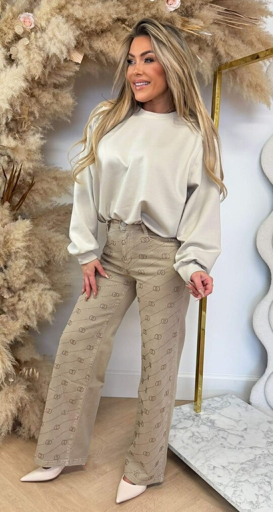 ISABEL CROPPED SWEAT BEIGE