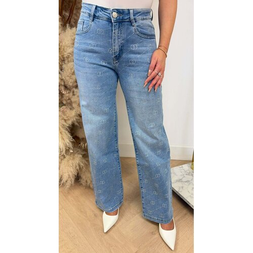 CIRCLE SPARKLE WIDE JEANS JEANS 6770 DENIMBLUE