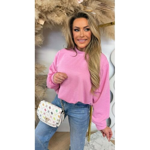 ISABEL CROPPED SWEAT PINK