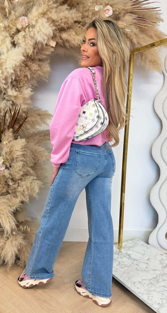 ISABEL CROPPED SWEAT PINK