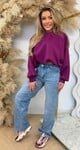 ISABEL CROPPED SWEAT PURPLE