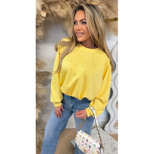 ISABEL CROPPED SWEAT YELLOW