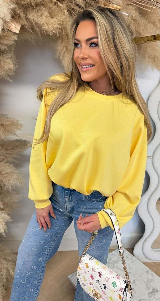 ISABEL CROPPED SWEAT YELLOW