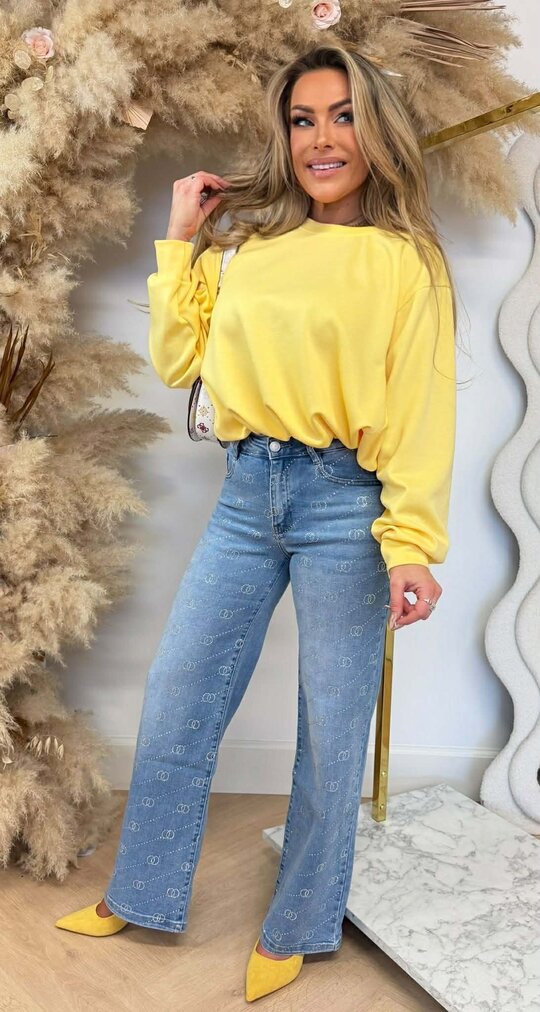 ISABEL CROPPED SWEAT YELLOW