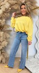 ISABEL CROPPED SWEAT YELLOW