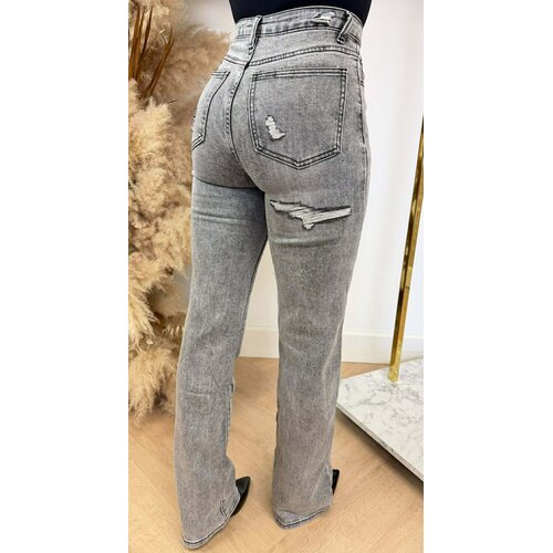 STRAIGHT FULL LENGTH JEANS 528-2 GREY