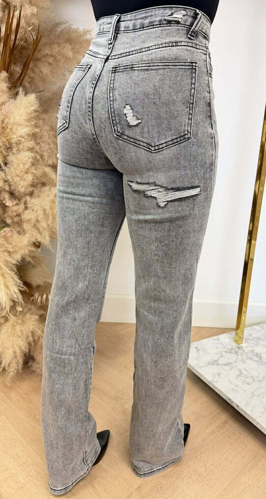 STRAIGHT FULL LENGTH JEANS 528-2 GREY