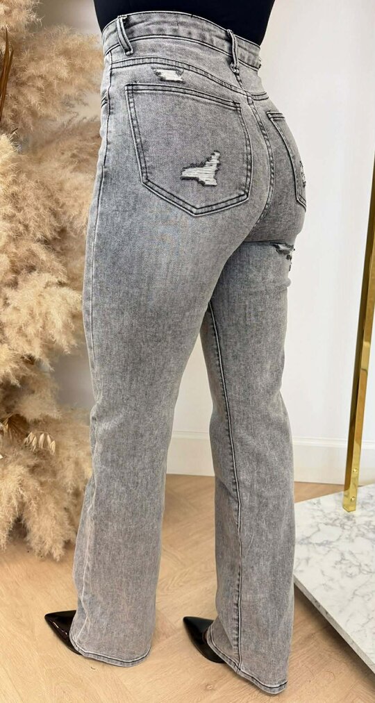 STRAIGHT FULL LENGTH JEANS 528-2 GREY