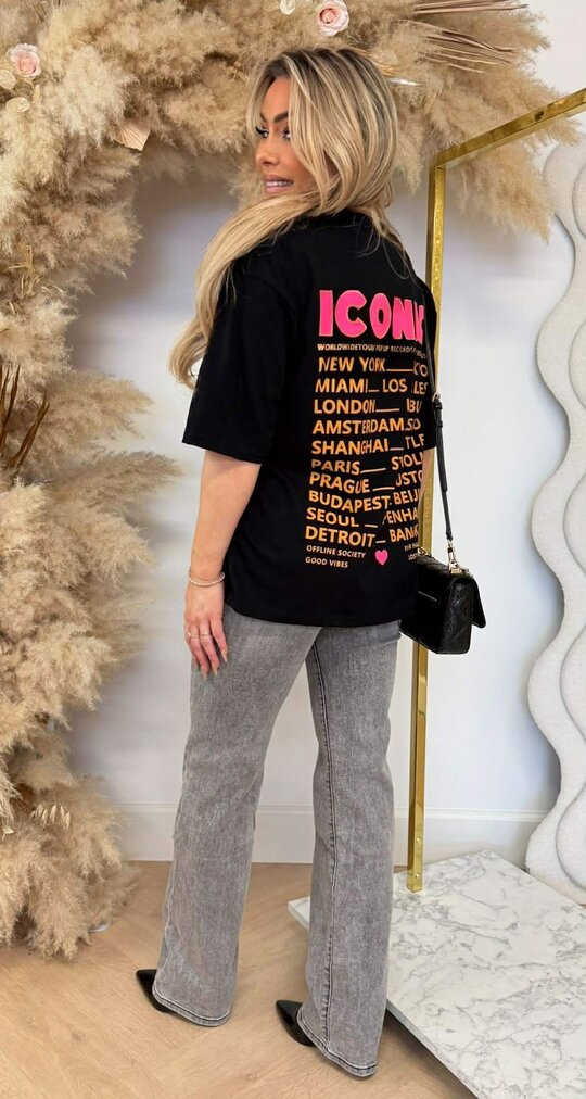 ICONIC TEE * L * BLACK