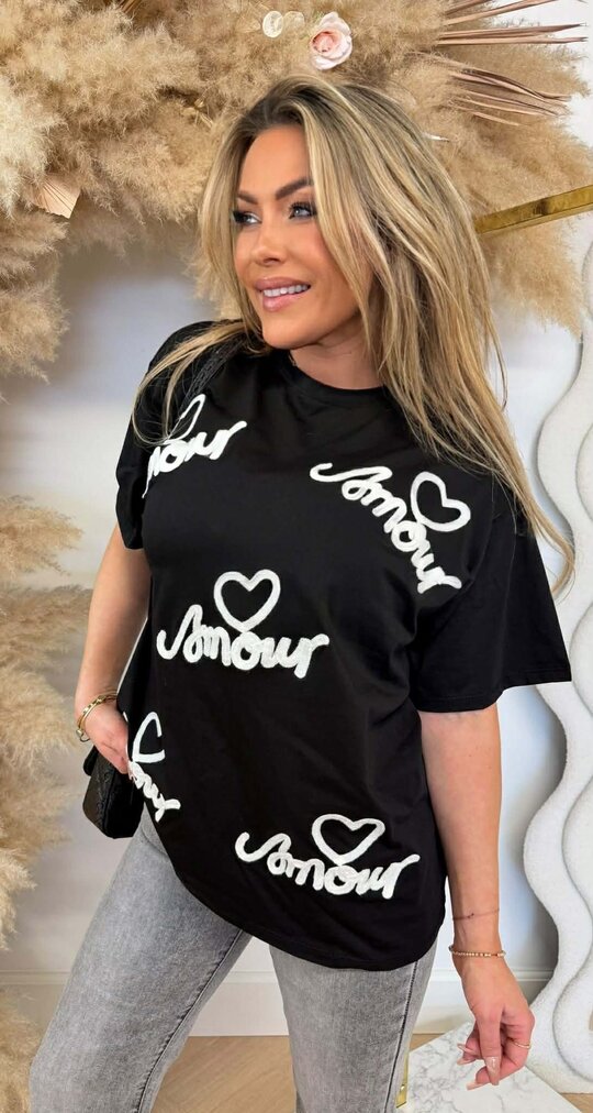 AMOUR TEE R7457 BLACK