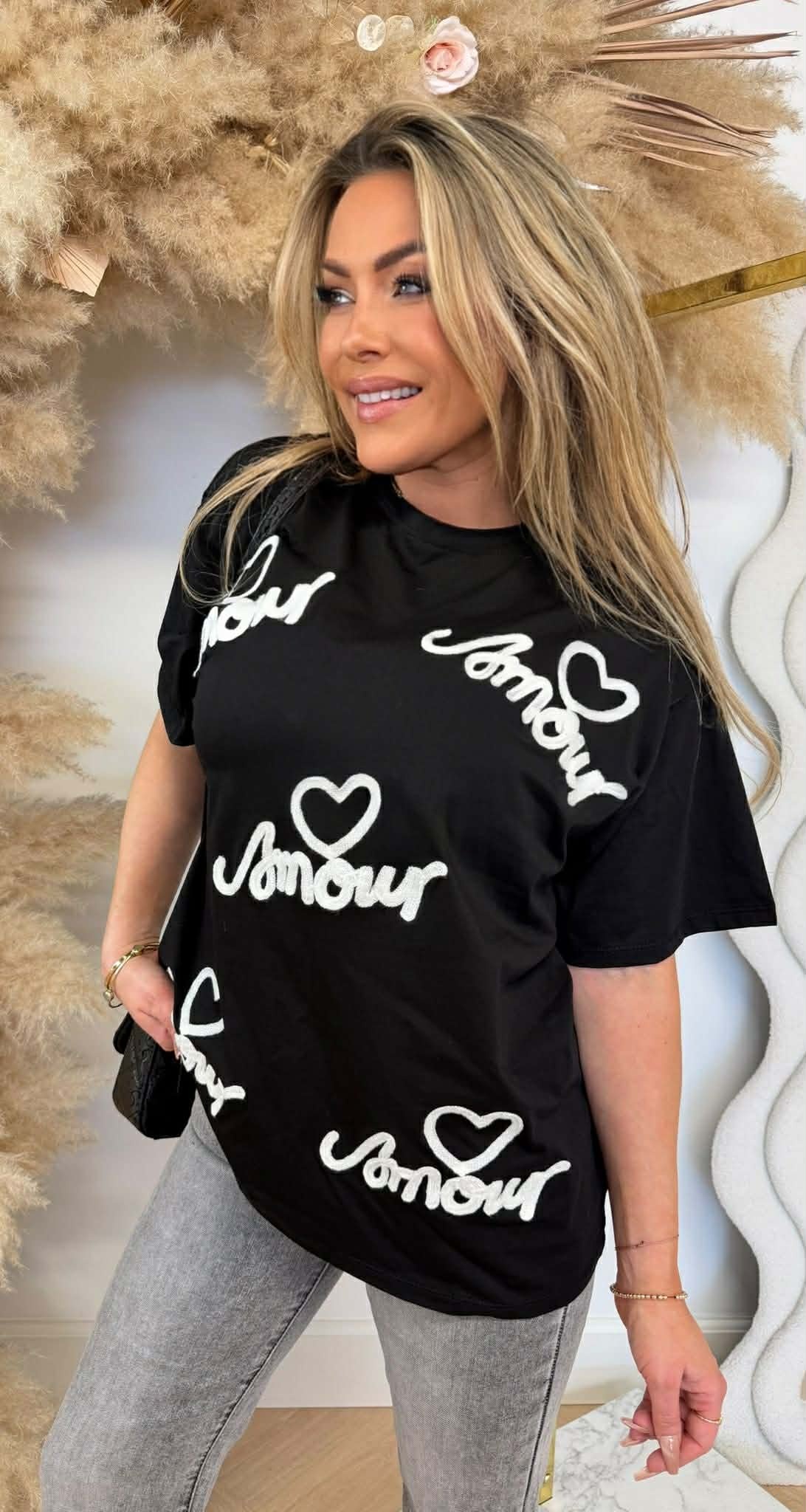 AMOUR TEE R7457 BLACK
