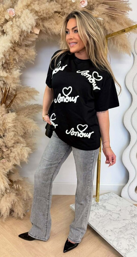 AMOUR TEE R7457 BLACK