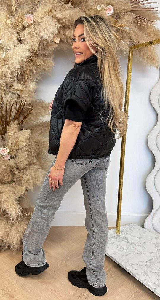 FASHION PUFFER BODYWARMER BLACK