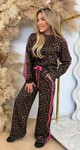 LEOPARD STRIPE SET PINK