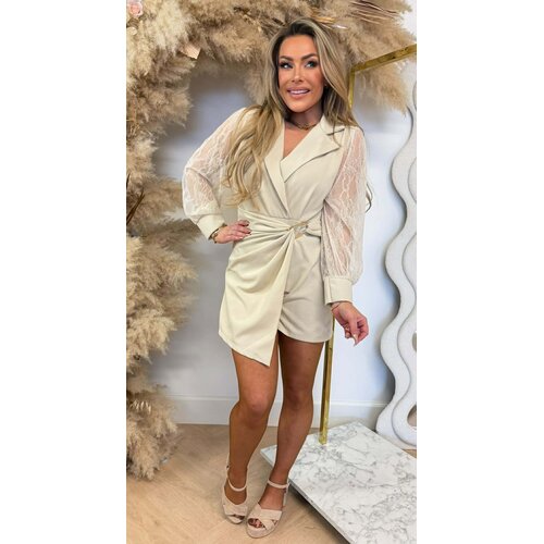 LACE PERFECT PLAYSUIT BEIGE