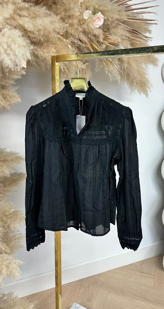 LACE BLOUSE 3606 BLACK