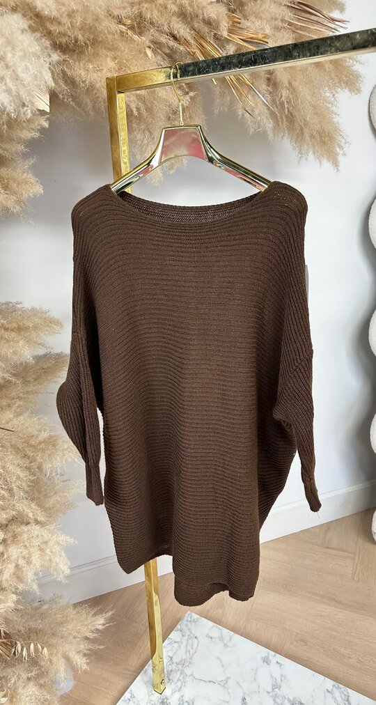 OVERSIZED RIBBEL TRUI CHOCO