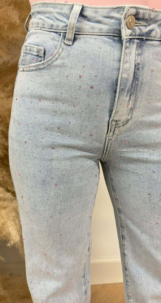 SPARKLE PINK WIDE LEG JEANS 1561 LIGHTDENIM